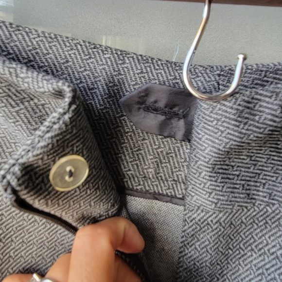 NEW Coldwater Creek Melange Boot Midi Skirt Dark Beige Size 10 Flare Zip Button - Picture 6 of 7